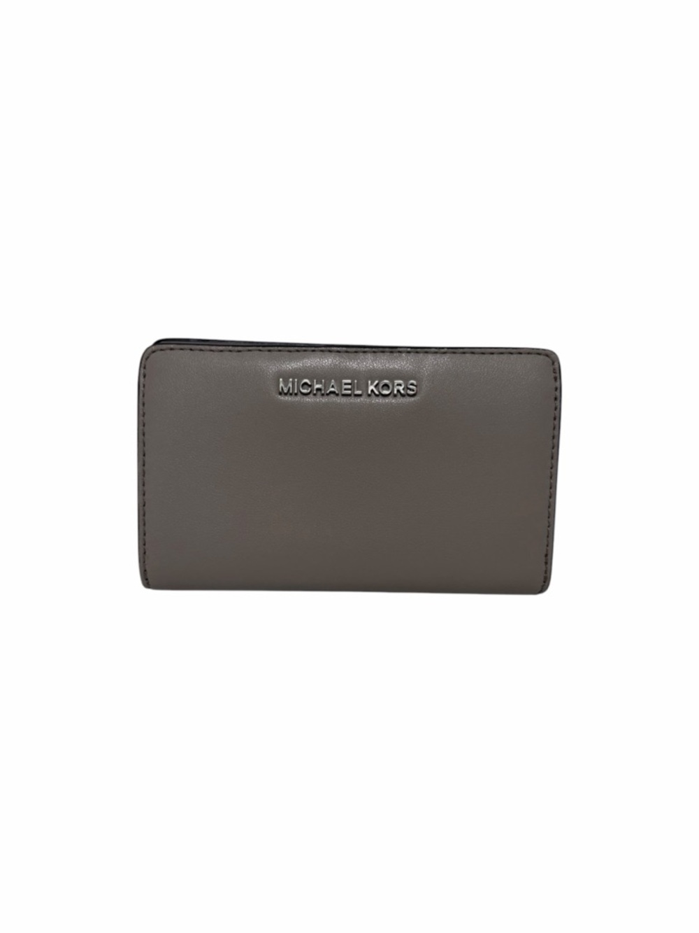 Michael Kors Solid Gray Leather Wallet